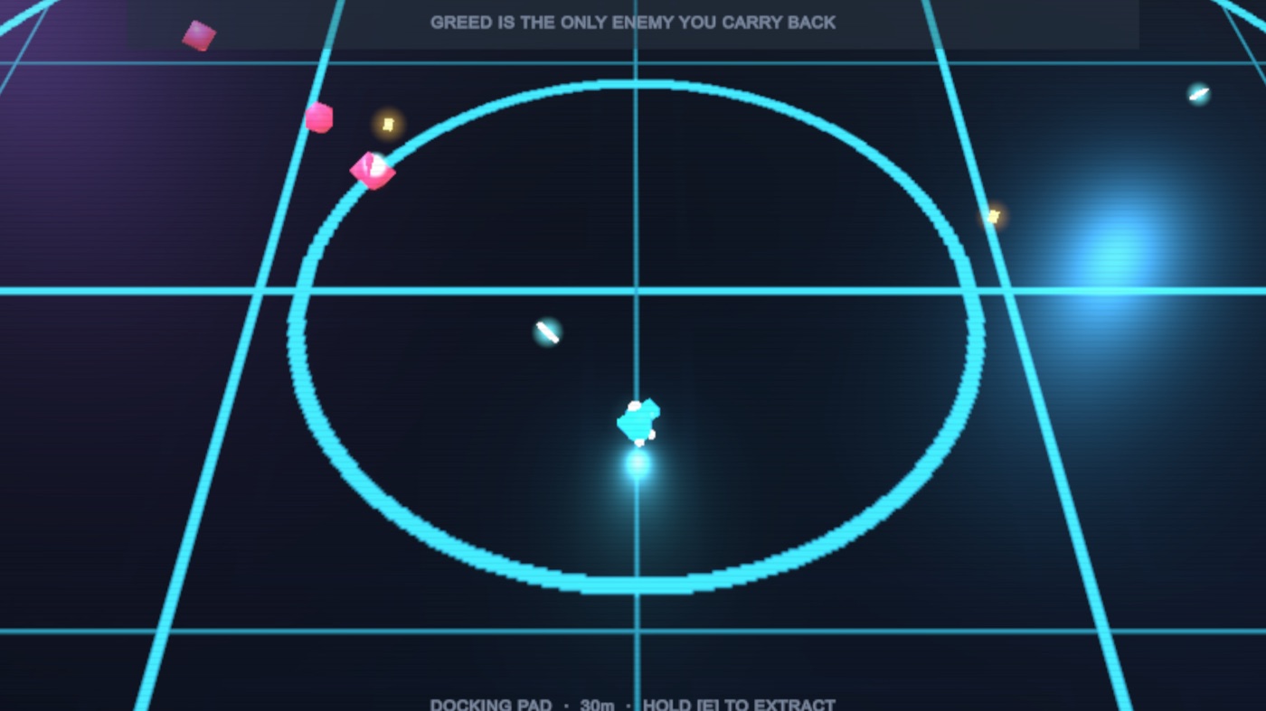 A late-run swarm massing around the player